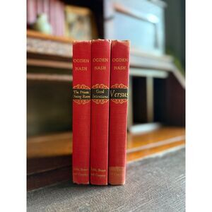 Set of 3 - Vintage Ogden Nash Books, 1953